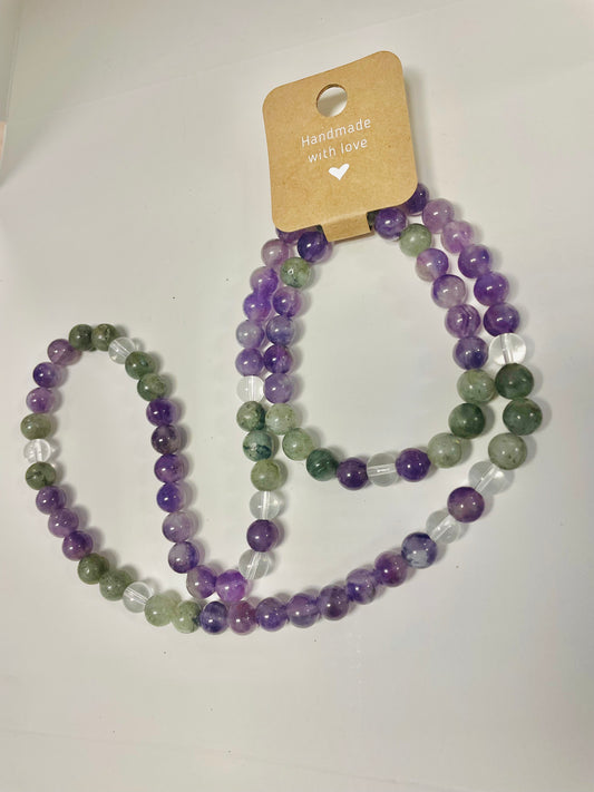 Protection/Clarity Gemstone Beaded Necklaces & Bracelet Set