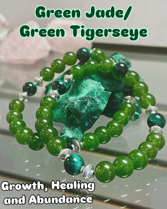 Jade Gemstone beaded bracelet