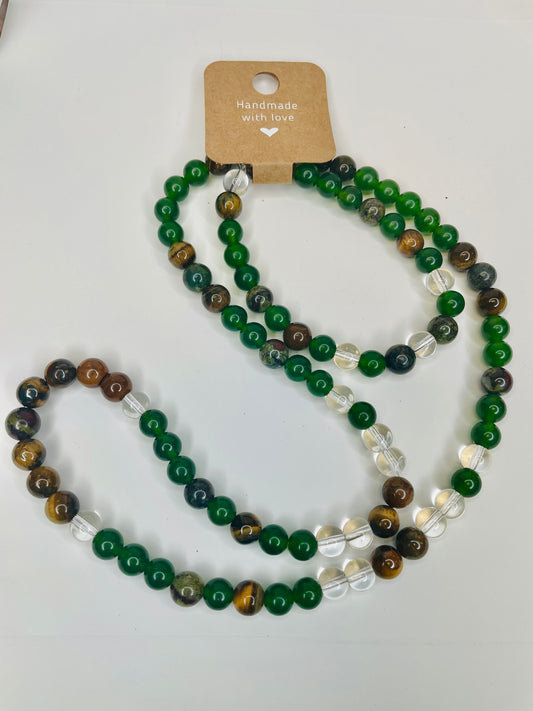 Abundance/ Stress Relief Gemstone Necklace & Bracelet Set