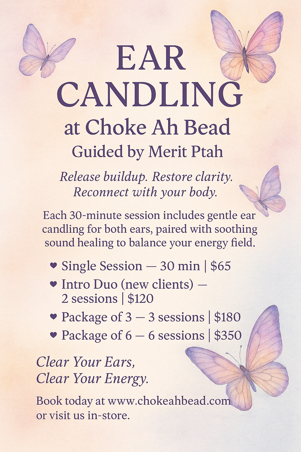 Ear Candling at Choke Ah Bead