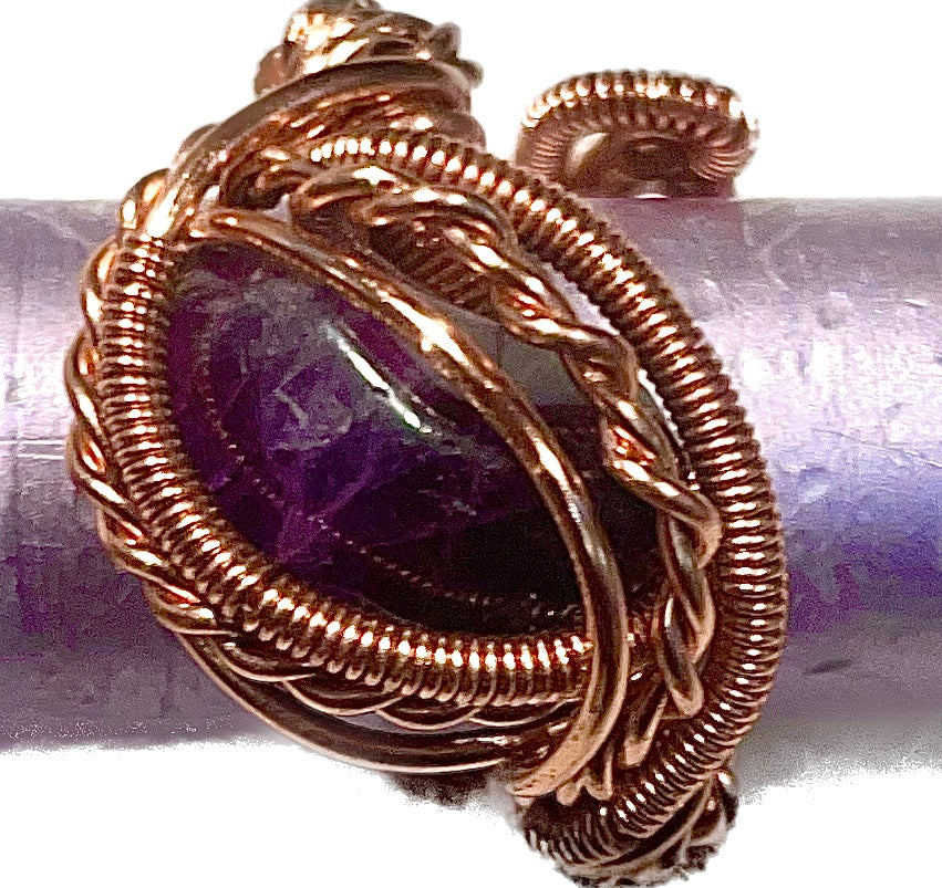 Amethyst three band Adjustable