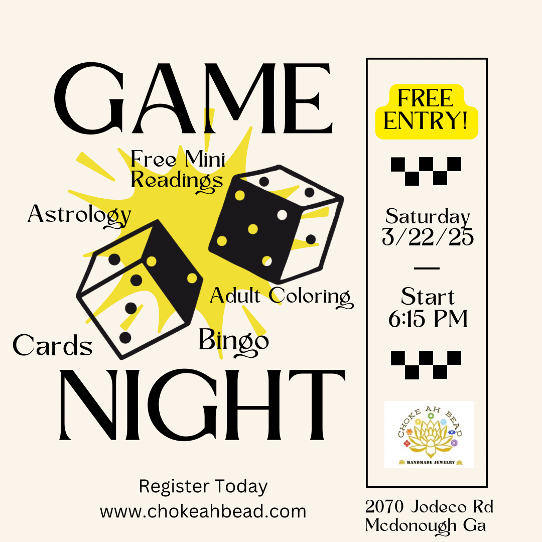 📣Adult Game Night At Choke Ah Bead Metaphysical Store