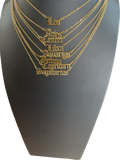 Gold zodiac plate necklace