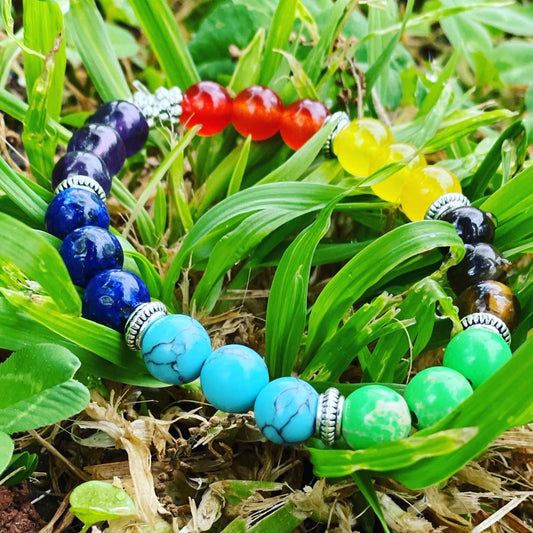 Three ring chakra bracelet