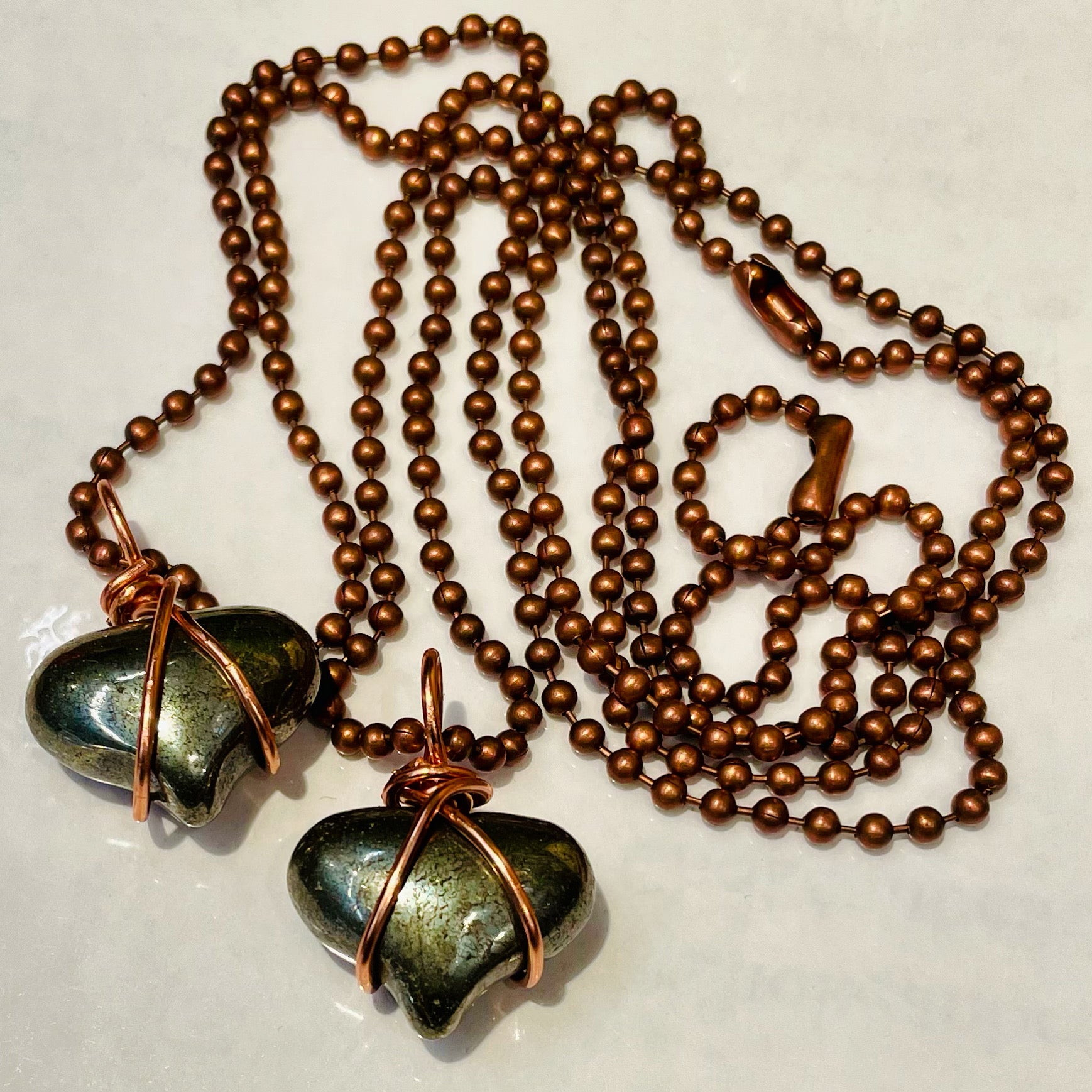 Pyrite Copper Heart♥️