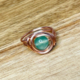 Copper gemstone rings